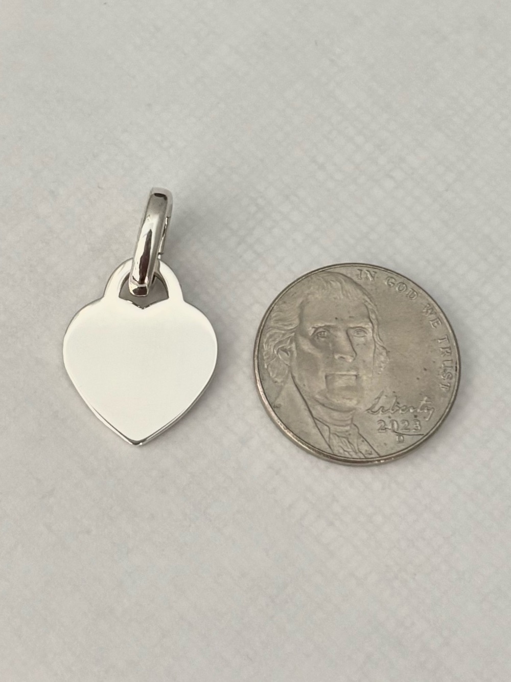 Tiffany & Co. Sterling Silver Heart Charm with Clasping Ring - Picture 6 of 7
